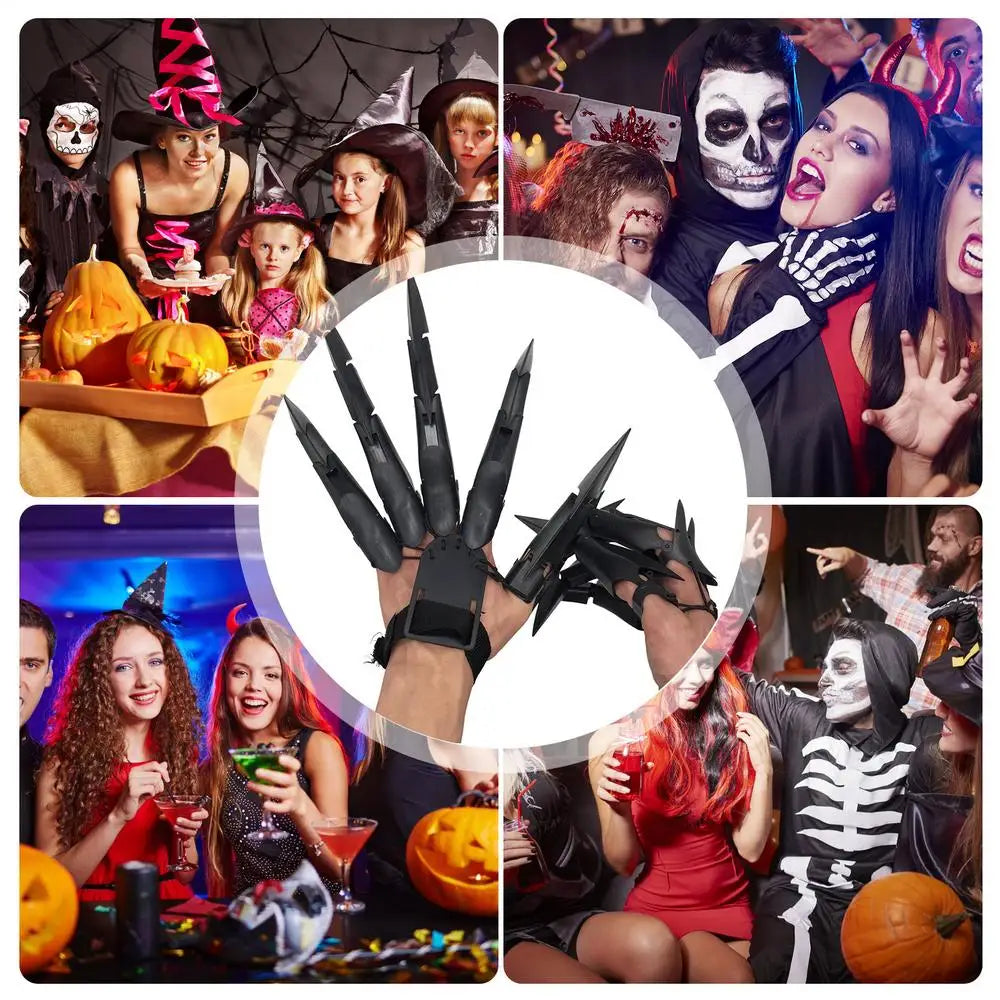Halloween Articulated Skeleton Finger Extensions, 3D Printed Claws