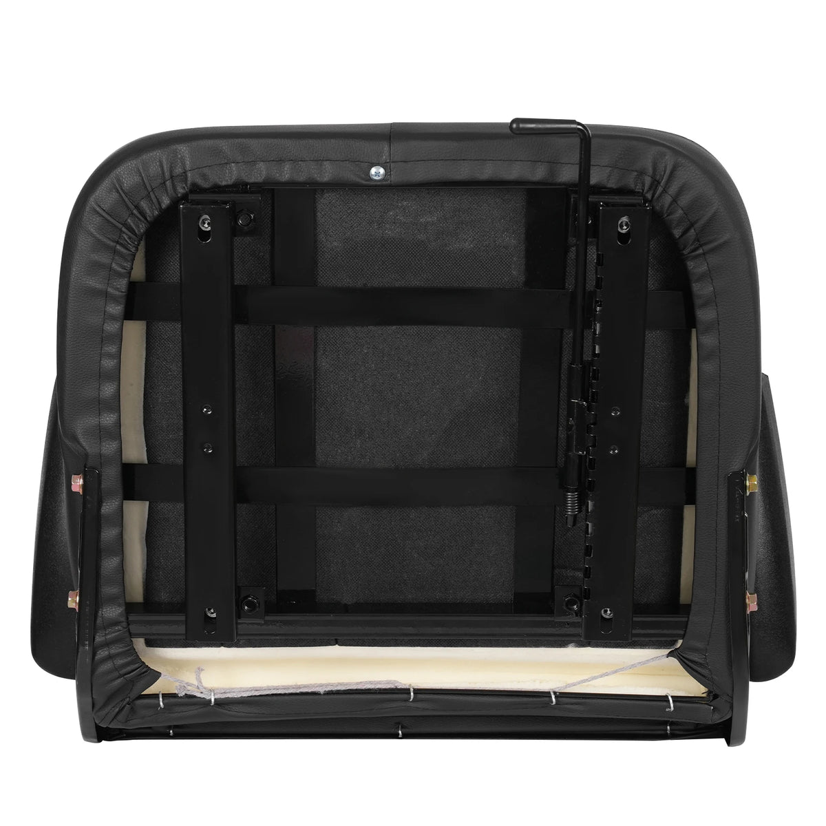 Forklift Seat with Armrest Universal Driver Side Tractor Seat Black Capacity 100kg Adjustable Bulldozer Lawnmower Seat