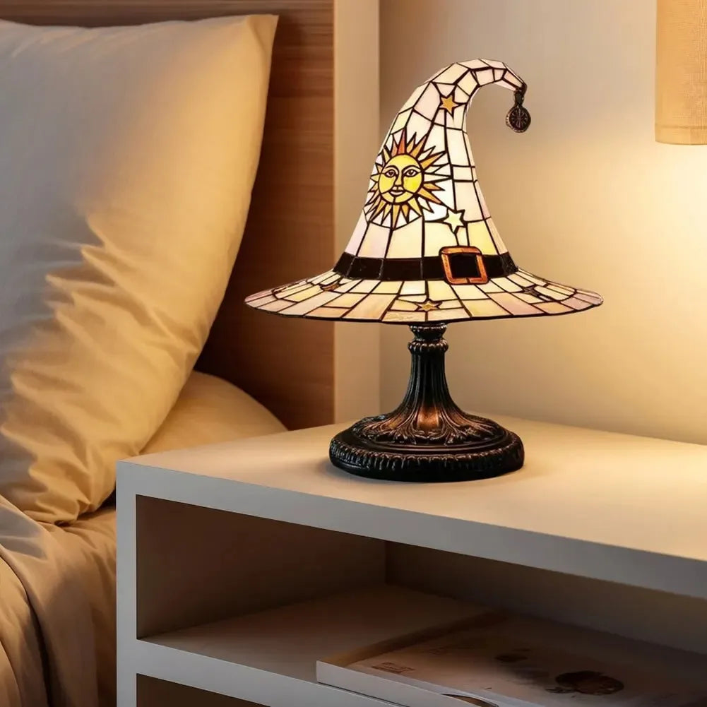 Halloween Witch Hat LED Table Lamp, USB Night Light
