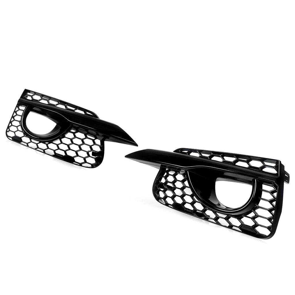 For 2014-2017 Infiniti Q50 Fog Light Grille Covers Honeycomb Style Gloss Black