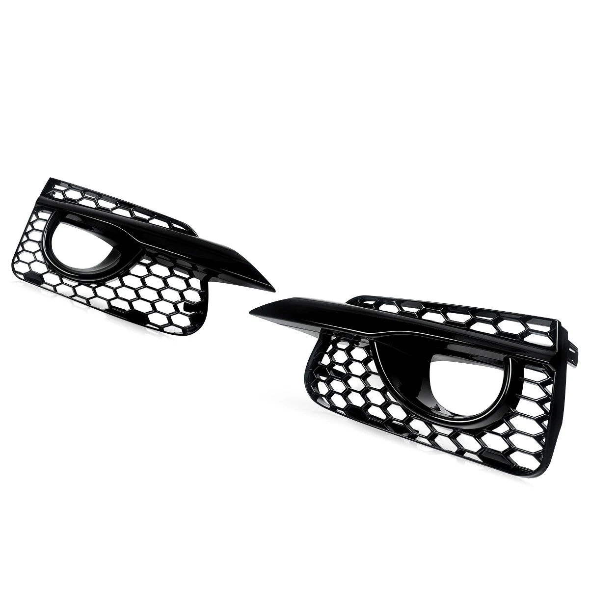 For 2014-2017 Infiniti Q50 Fog Light Grille Covers Honeycomb Style Gloss Black