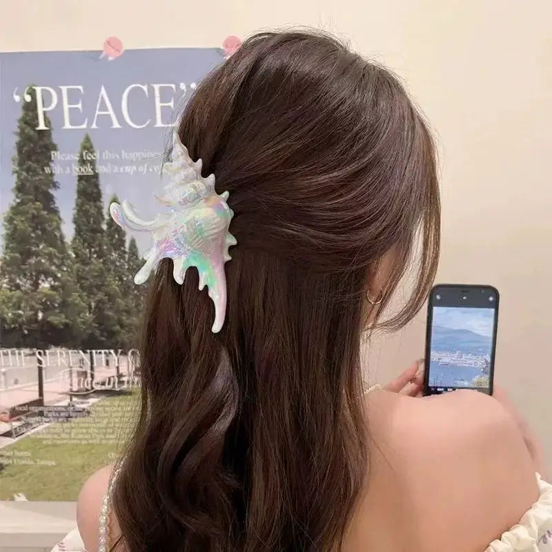 Seashell Acrylic Claw Hair Clip