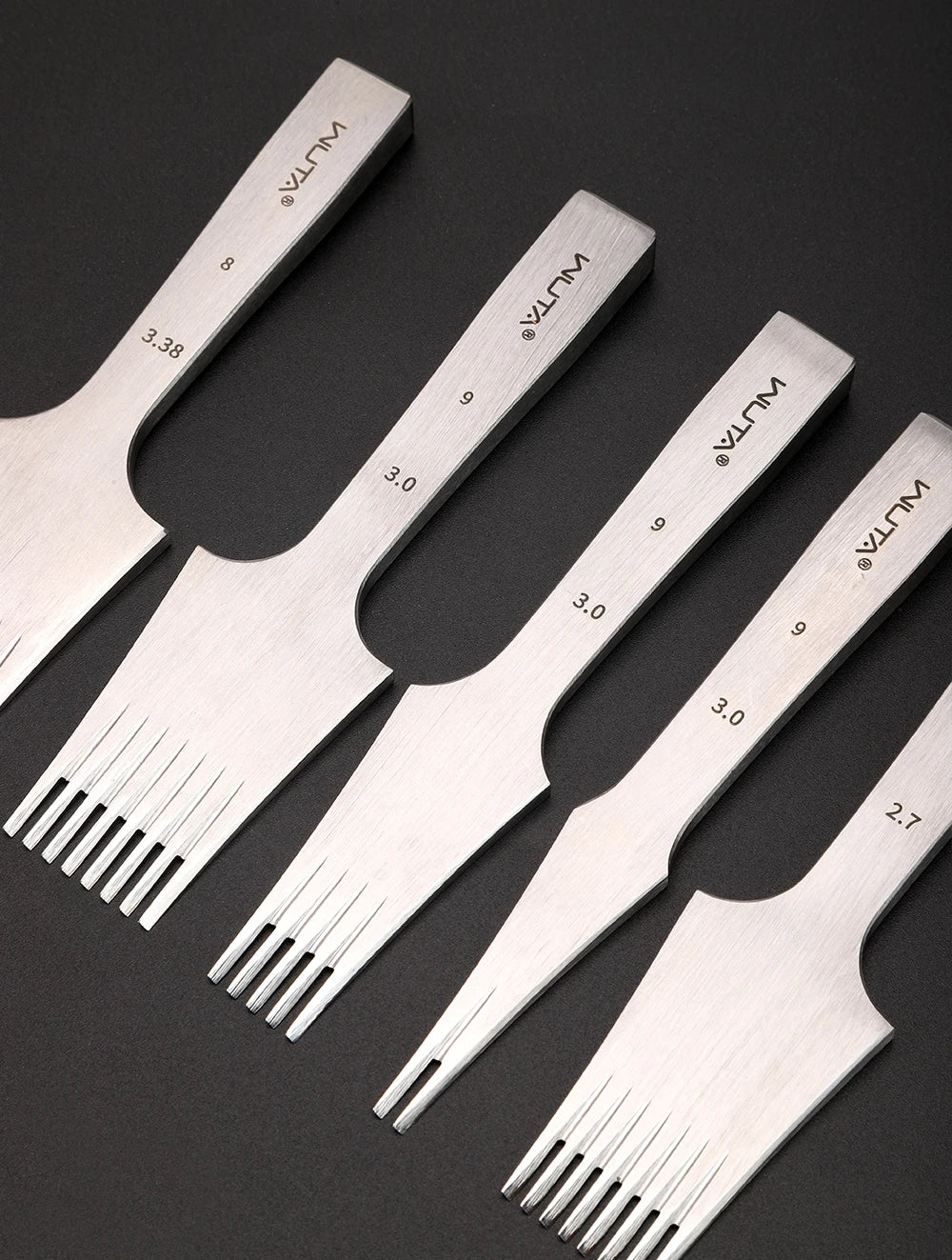 WUTA 1pc High Quality Sharp Leather Chisel French Style Pricking Iron Die-steel Leather Punching Tool Polish-2.7/3.0/3.38/3.85mm
