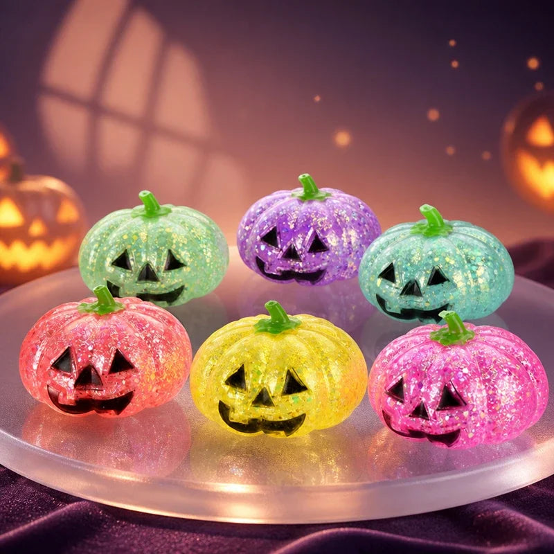 Halloween Pumpkin Squishy Toy, Slow Rising Stress Relief Ball for Party Favors