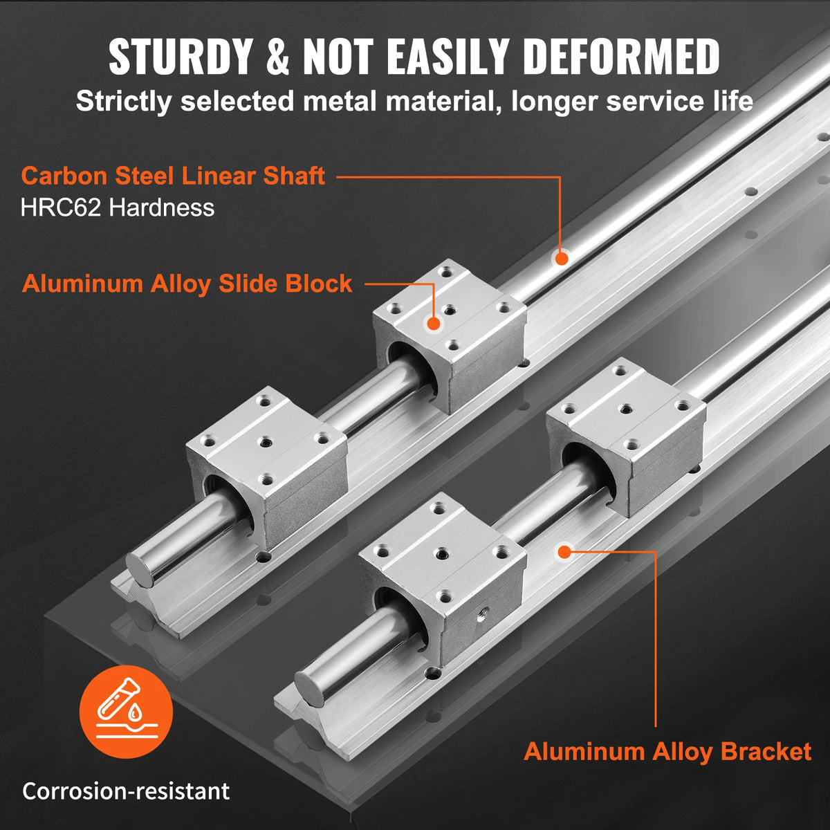 SucceBuy SBR Linear Guide Rail Set with Bearing Blocks