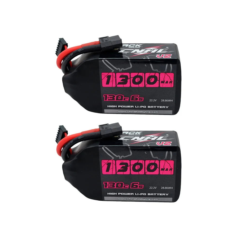 CNHL 6S 22.2V Lipo Battery 1300mah 130C with XT60 Plug For FPV Airplane Racing Models Lipo Parts 2PCS