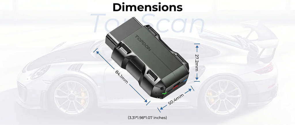 TOPDON TopScan Lite Scanner Smart Diagnostic Tool DTC Repair Guide Bluetooth OBD2 Code Reader Code Reader Full System