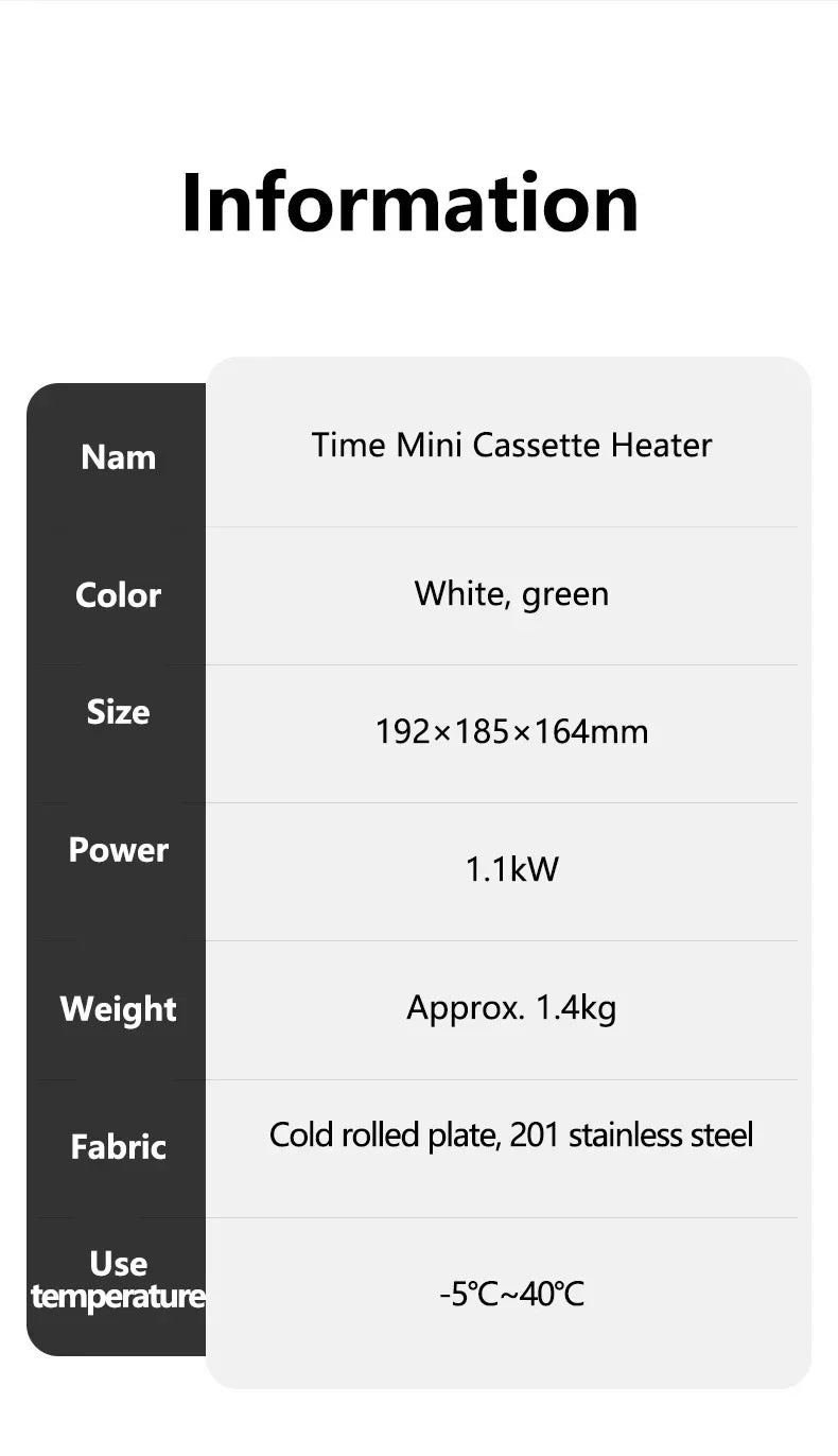 Naturehike Camp Heater Portable Space Heater for Indoor & Outdoor Use Camping Mini Cassette Heating Stove