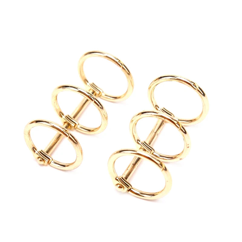 2Pcs 3 Rings Loose Leaf Metal Book Binder For Notebook Album Scrapbook Clips Metal Ring Binder Calendar Circle Stationery Office