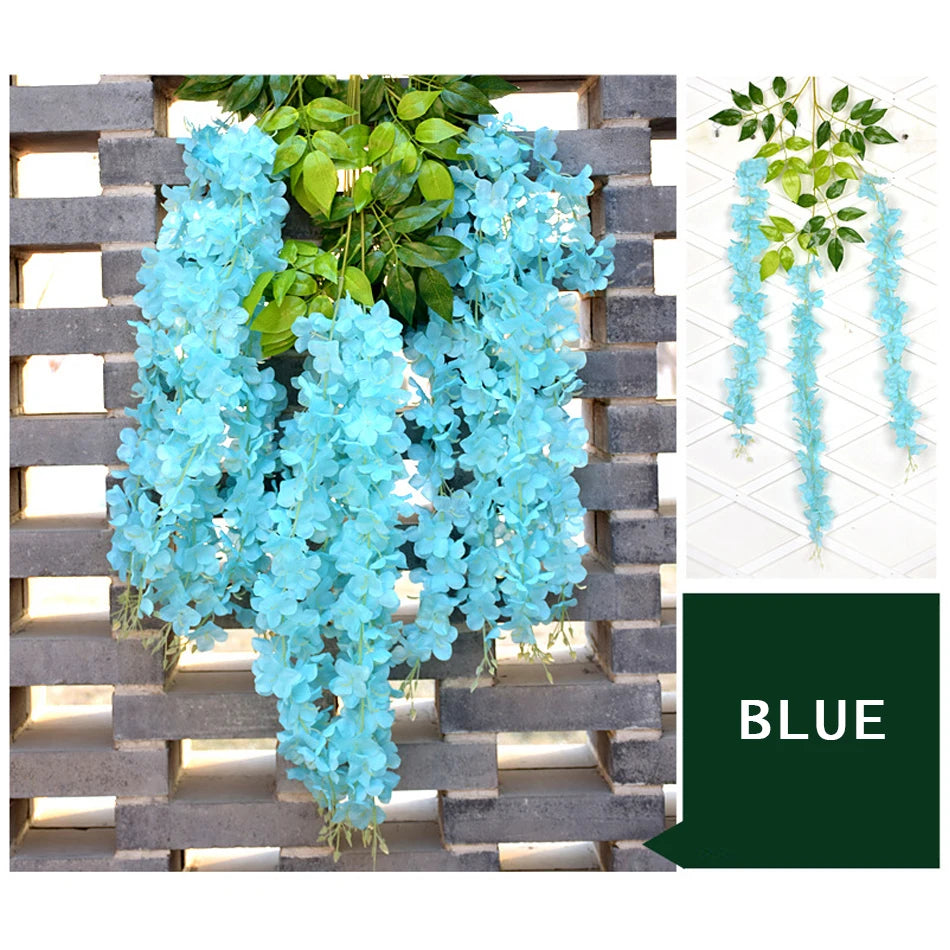 Artificial Wisteria Hanging Flowers, 43 Inch