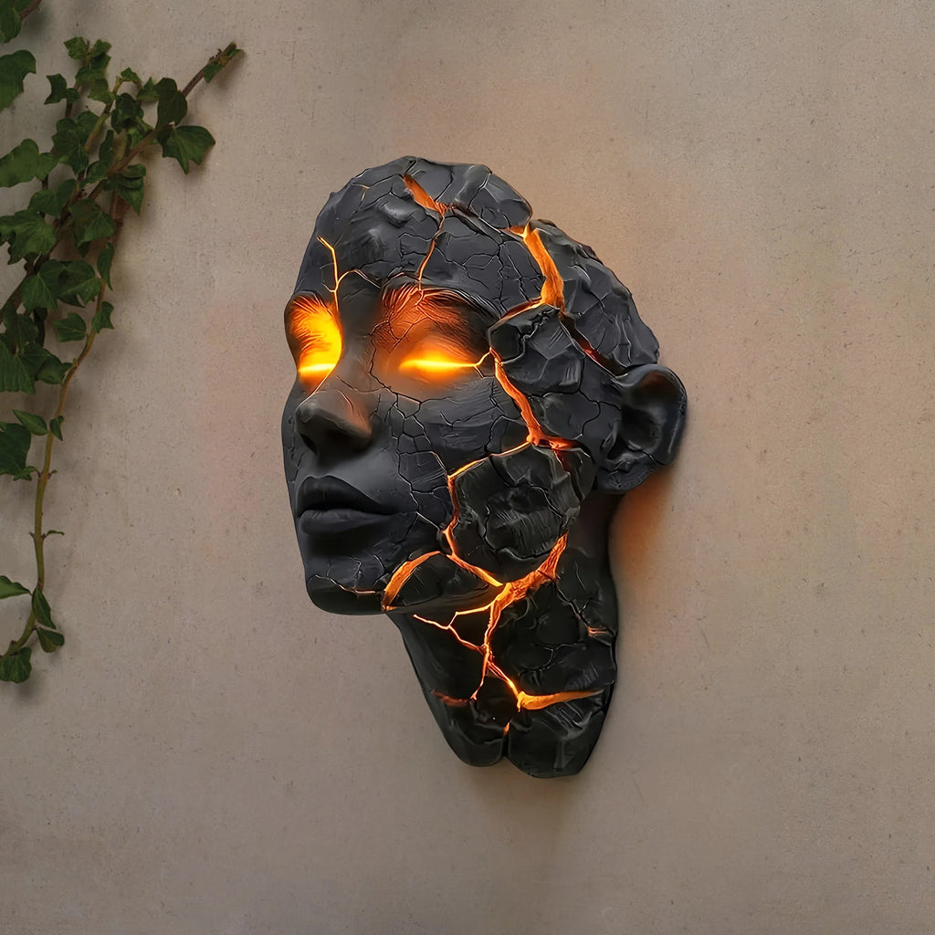 Halloween Broken Soul LED Wall Lamp with LED Illumination Broken Soul Wall Light for Bathroom Reading Studying Nursing Hallway