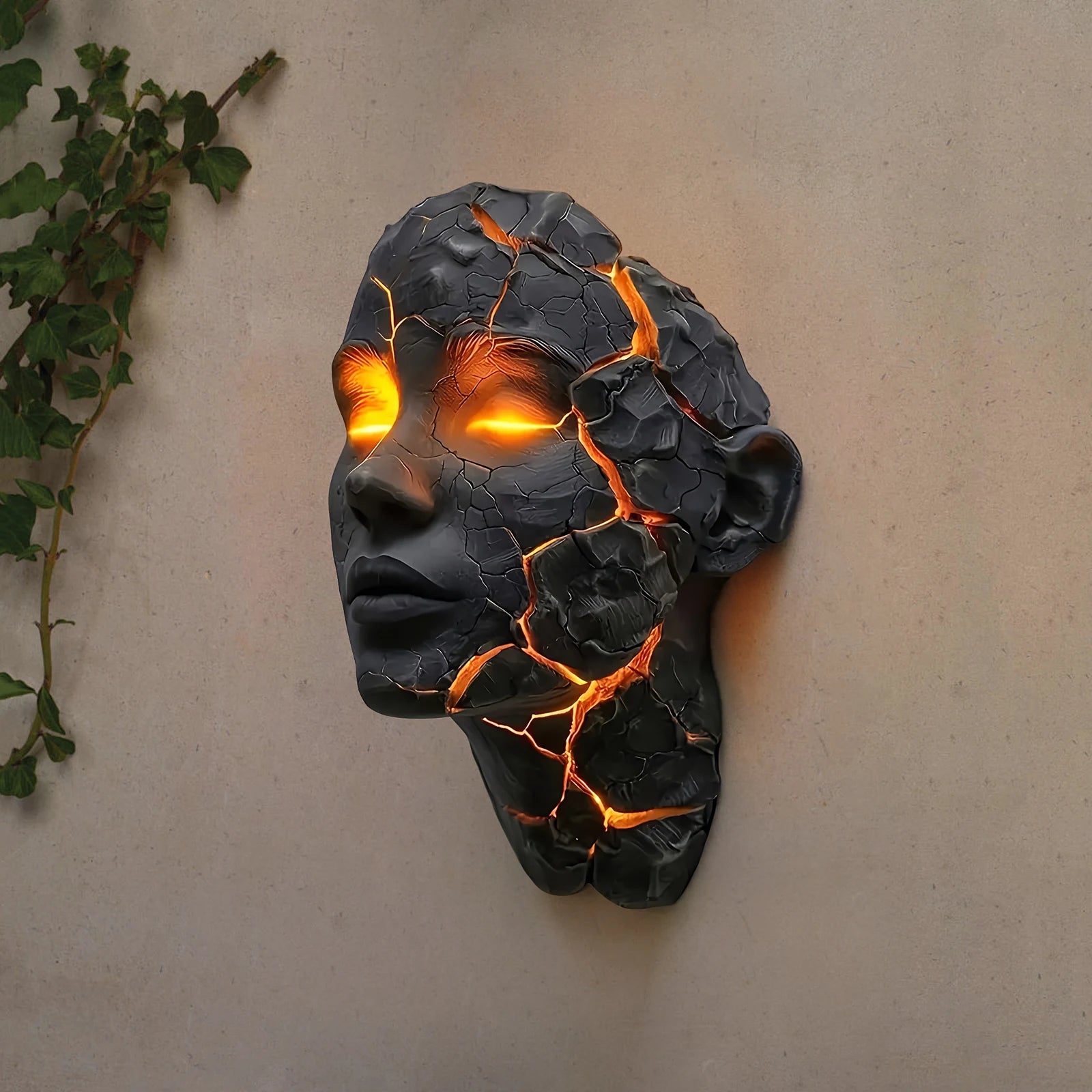Halloween Broken Soul LED Wall Lamp with LED Illumination Broken Soul Wall Light for Bathroom Reading Studying Nursing Hallway