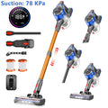 78KPA Cordless Vacuum Cleaner with LED High Power Strong Suction Wet and Dry Handheld Vacuum Cleaner for Fur Rug