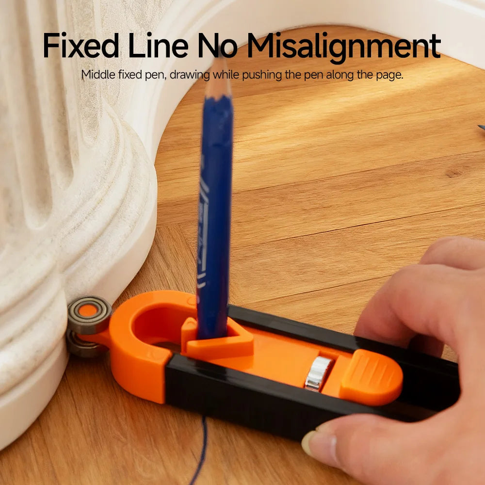 Adjustable Locking Profile Scribing Ruler Precision Contour Gauge Irregular Shape Copier Measuring Tool for Woodworking Flooring Cabinetry Tile Pipe