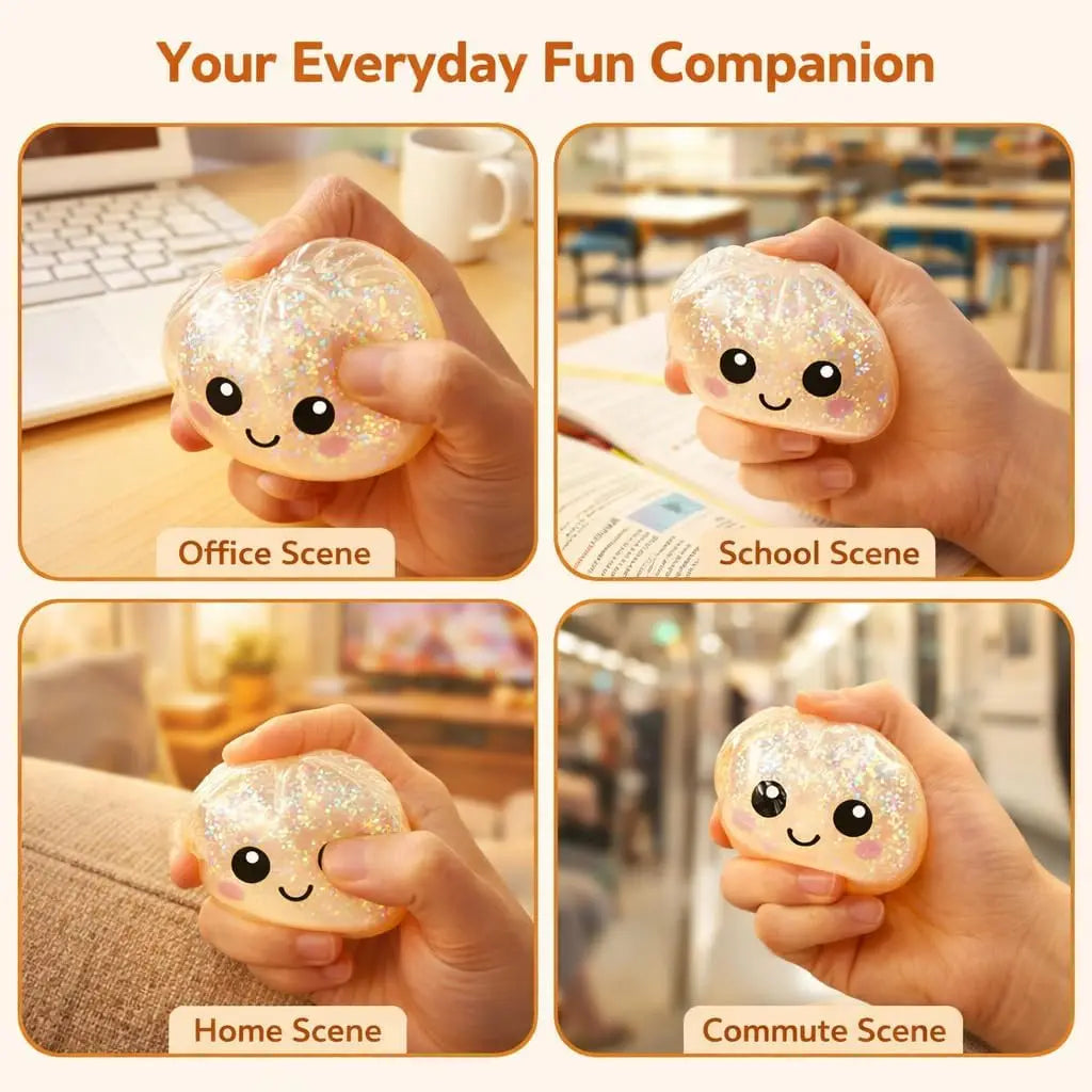 Dumpling Stress Ball with Steamer Basket