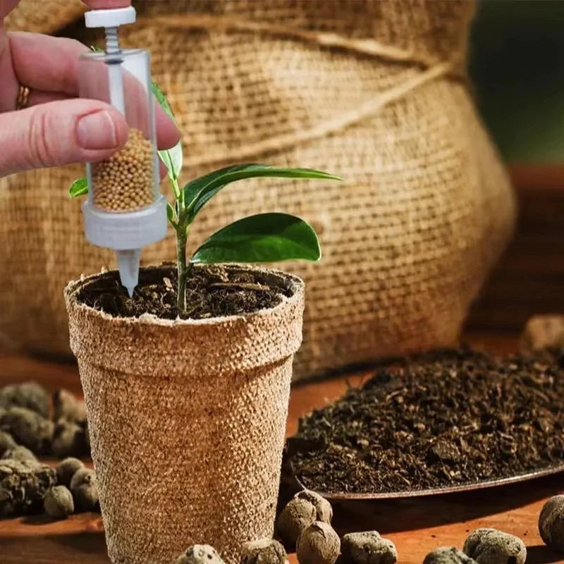 1pc Handheld Seed Dispenser, Mini Manual Seeder Tool for Garden Planting, Flower Pot & Garden Bed Essential Gardening Supplies