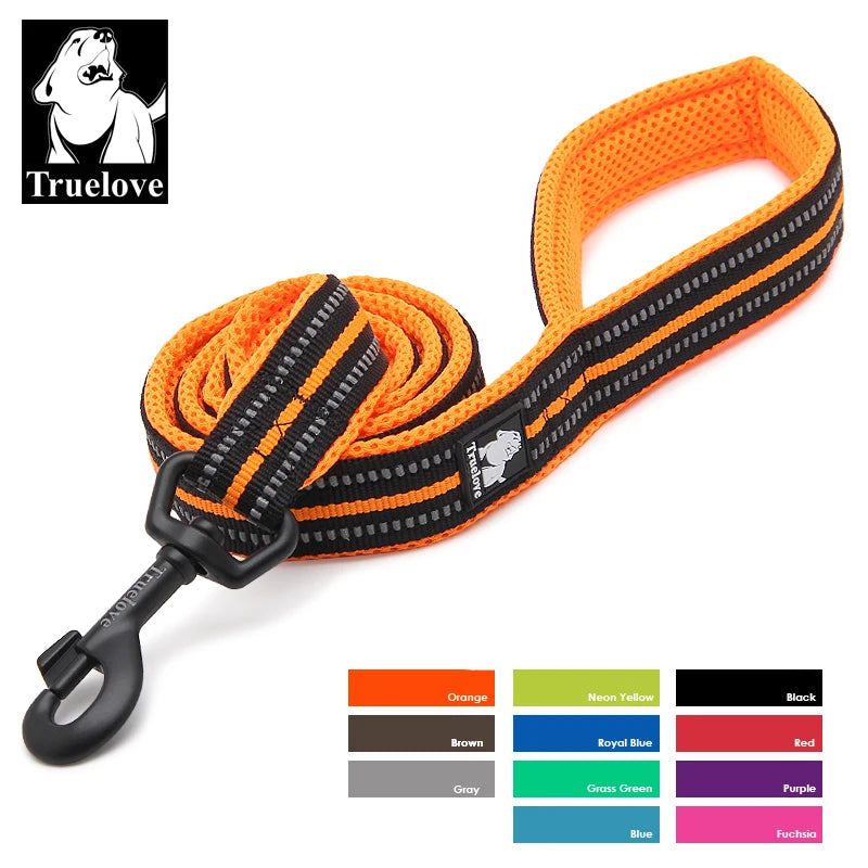 Truelove Soft Padded Pet Leash, Reflective Nylon Mesh 200cm Lead for Dogs and Cats, Available in 11 Colours