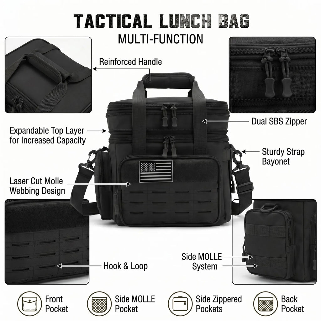 18L Insulated Lunch Bag Cooler, Expandable Leakproof Thermal Lunch Box for Work