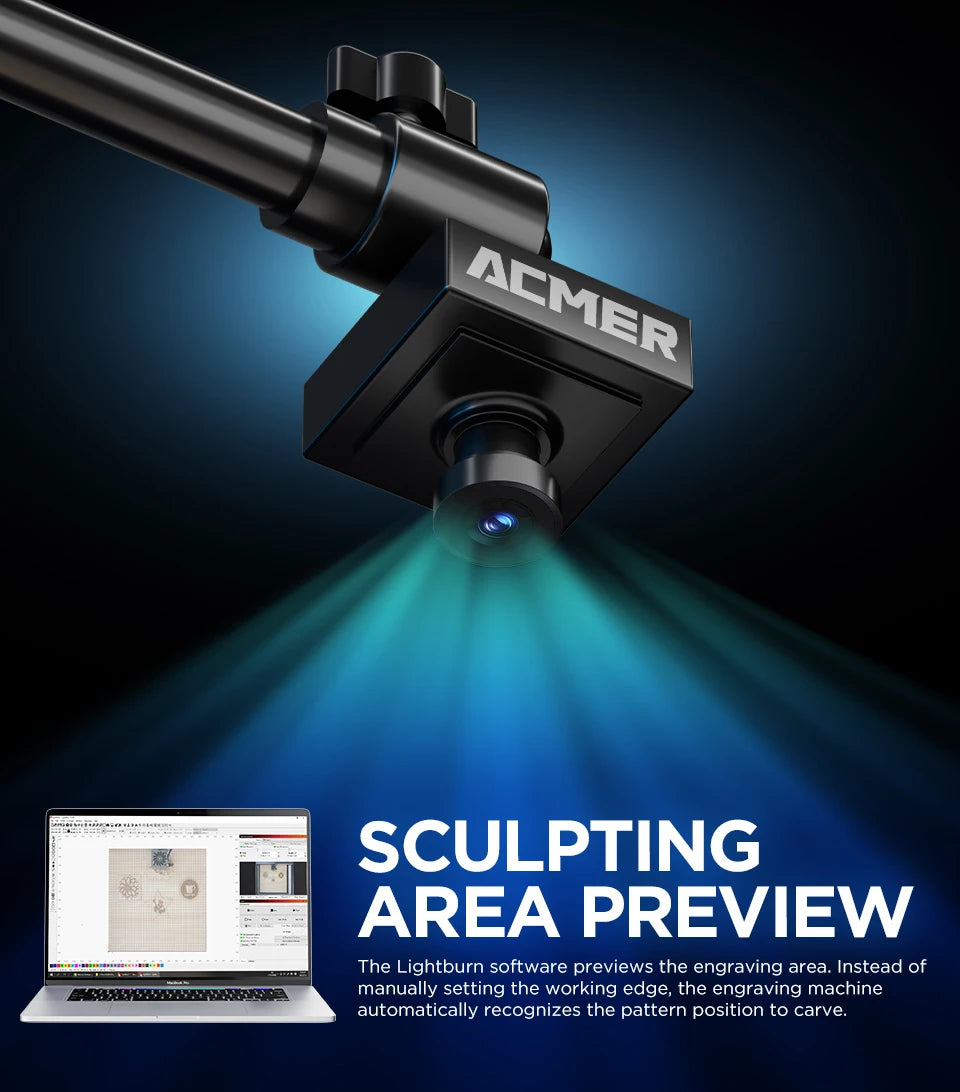 ACMER A500 Lightbrun Camera for ACMER XTOOL SCULPFUN Atomstack Ortur IKIER CREALITY TWO TREES COMGROW Laser Engraving Machine