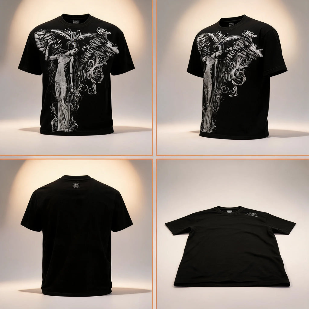 Y2K Gothic Print Oversized T-Shirt