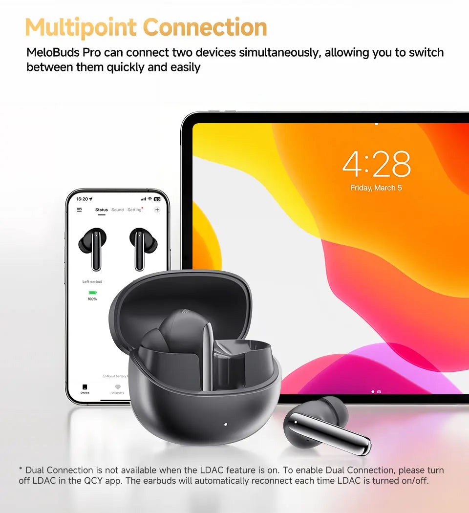 QCY MeloBuds Pro ANC Wireless Earbuds