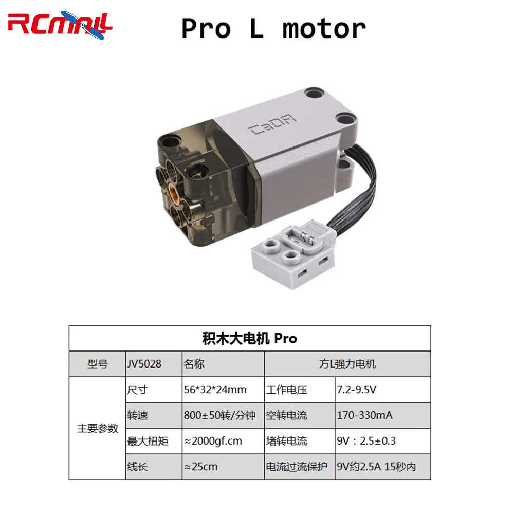 CaDA Technical Motor Parts Mechanical MOC Power Functions Car Model Upgrade Servo Motor Compatible with Legoeds Building Blocks