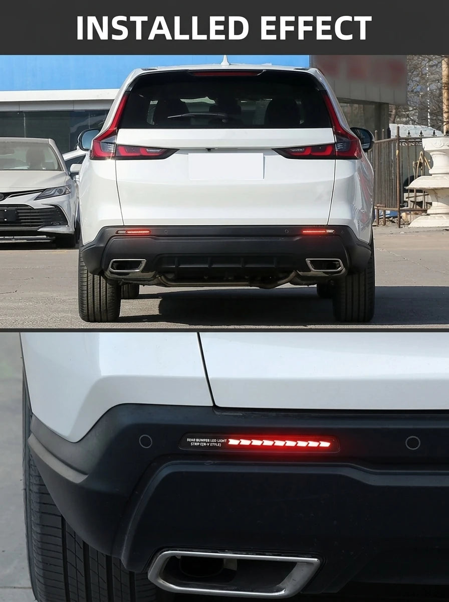 2pcs Rear Bumper Turn Light Indicators Fog Lamp For Honda CRV 2023-2025 | LED High Penetration Light Source | Car Dynamic Turn Signal Brake Warning Lamp