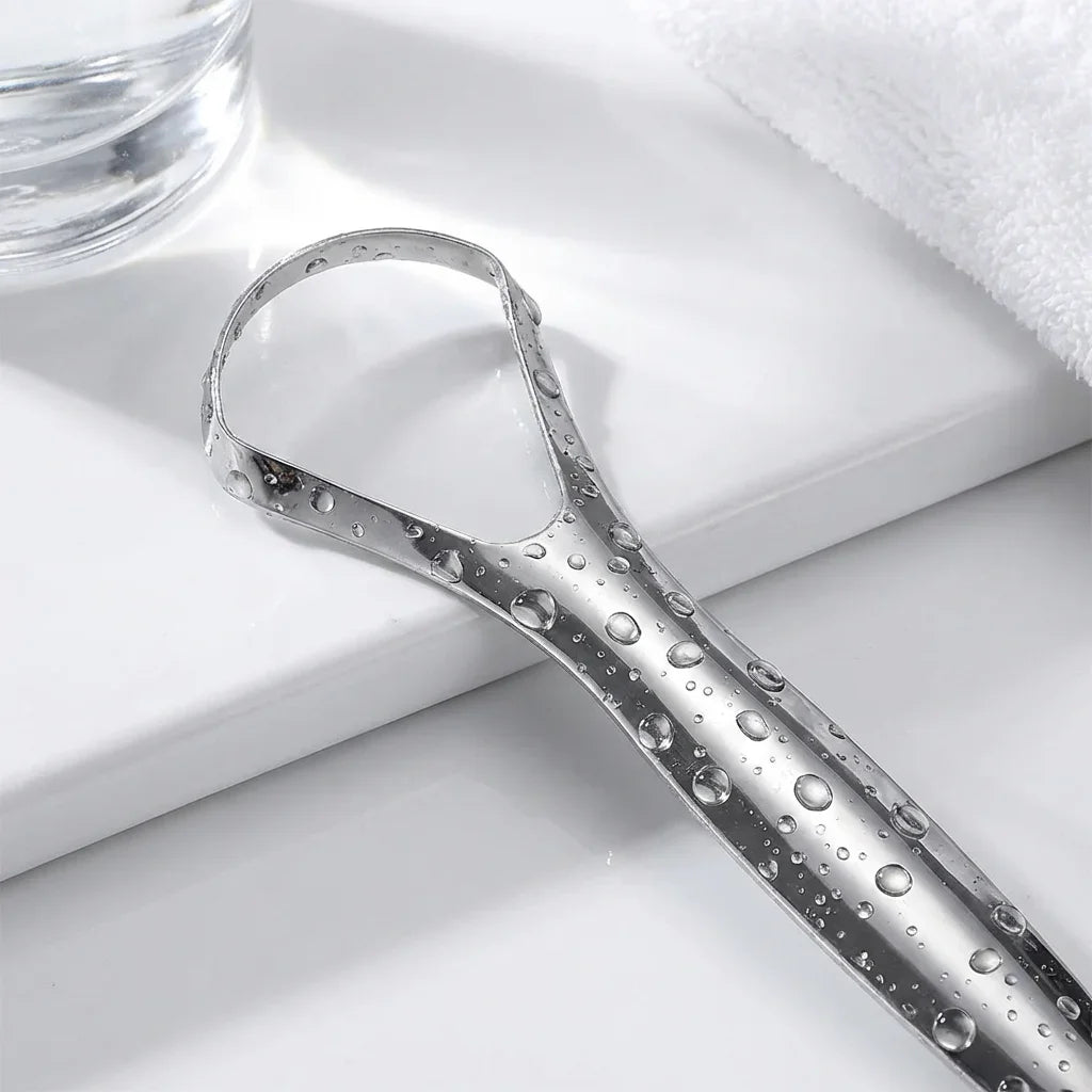 Travel Portable Tongue Scraper, Oral Hygiene Kit, Companion to Toothbrush, Compact & Hygienic Case Included