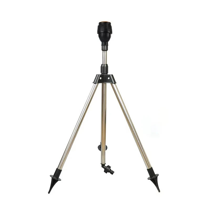 HTMCK Stainless Steel Telescopic Support Tripod 360 Rotatable Garden Sprinkler Head Set Outdoor Lawn Yard Watering Tool