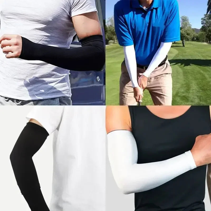 Cooling Arm Sleeves UV Sun Protection, Ice Silk Arm Covers for Men and Women