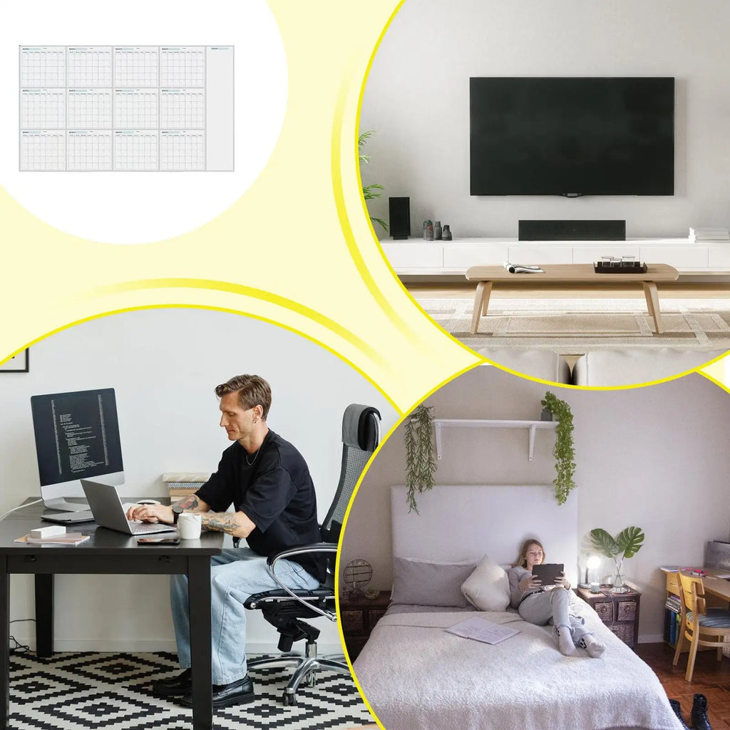 Erasable Large Wall Planner Calendar Erasable Yearly Planner Calendar Reusable Blank Whiteboard Yearly Calendar For Holidays