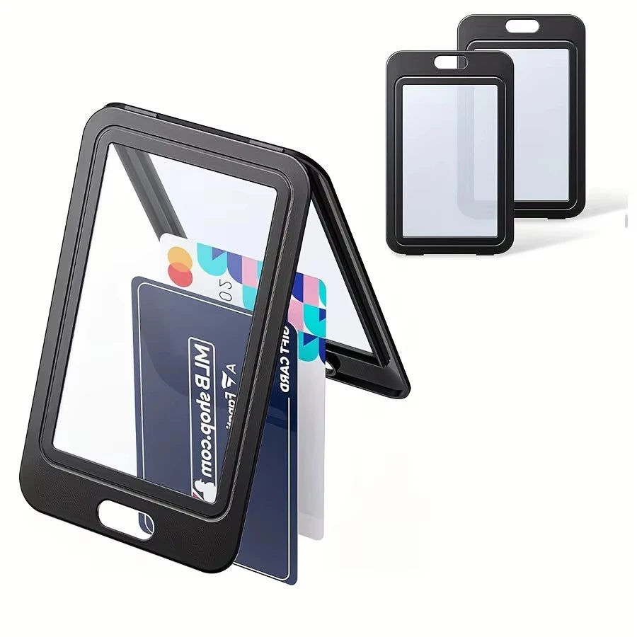 Retractable Double-Sided ID Card Holder