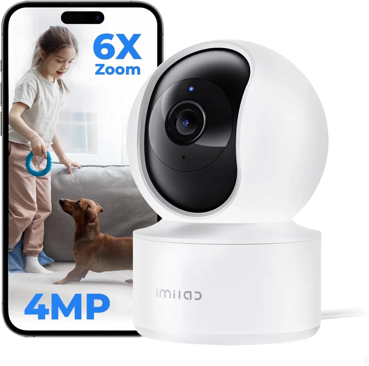 C21 WiFi Camera 2.5K Baby Monitor Indoor IP Camera with PTZ Night Vision 2-Way Audio Human Tracking AI Detection