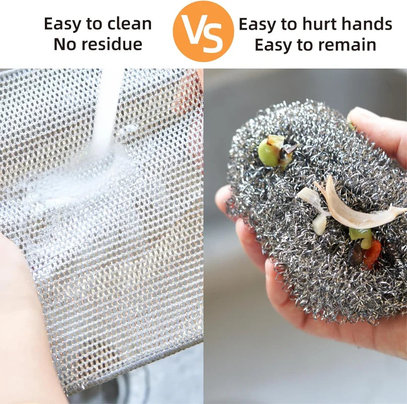 Double-Sided Steel Wire Dish Cleaning Cloths