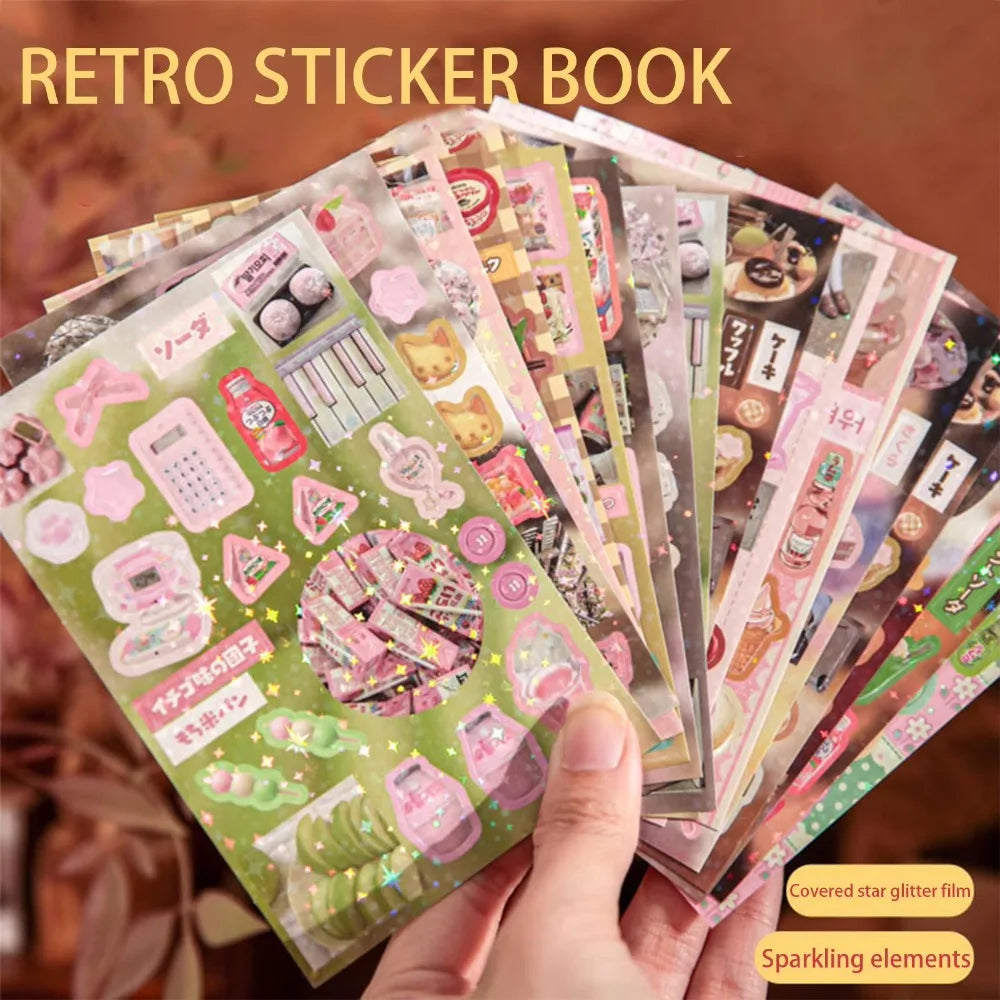 30 Sheets Vintage Style Retro Doodle Sticker Book for DIY Customization - Decorate Bottles Cars Laptops Guitars And More