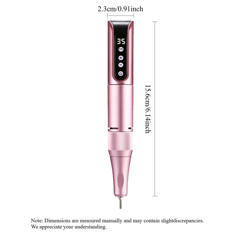 Portable Electric Nail Drill, USB Powered, Professional Electric Nail File Kit, Suitable For Acrylic & Gel Nails - Easy Manicure & Polishing - Efficient & Easy-To-Use Nail Care Tool, Nail Polishing & Shaping Tool, Suitable Fo