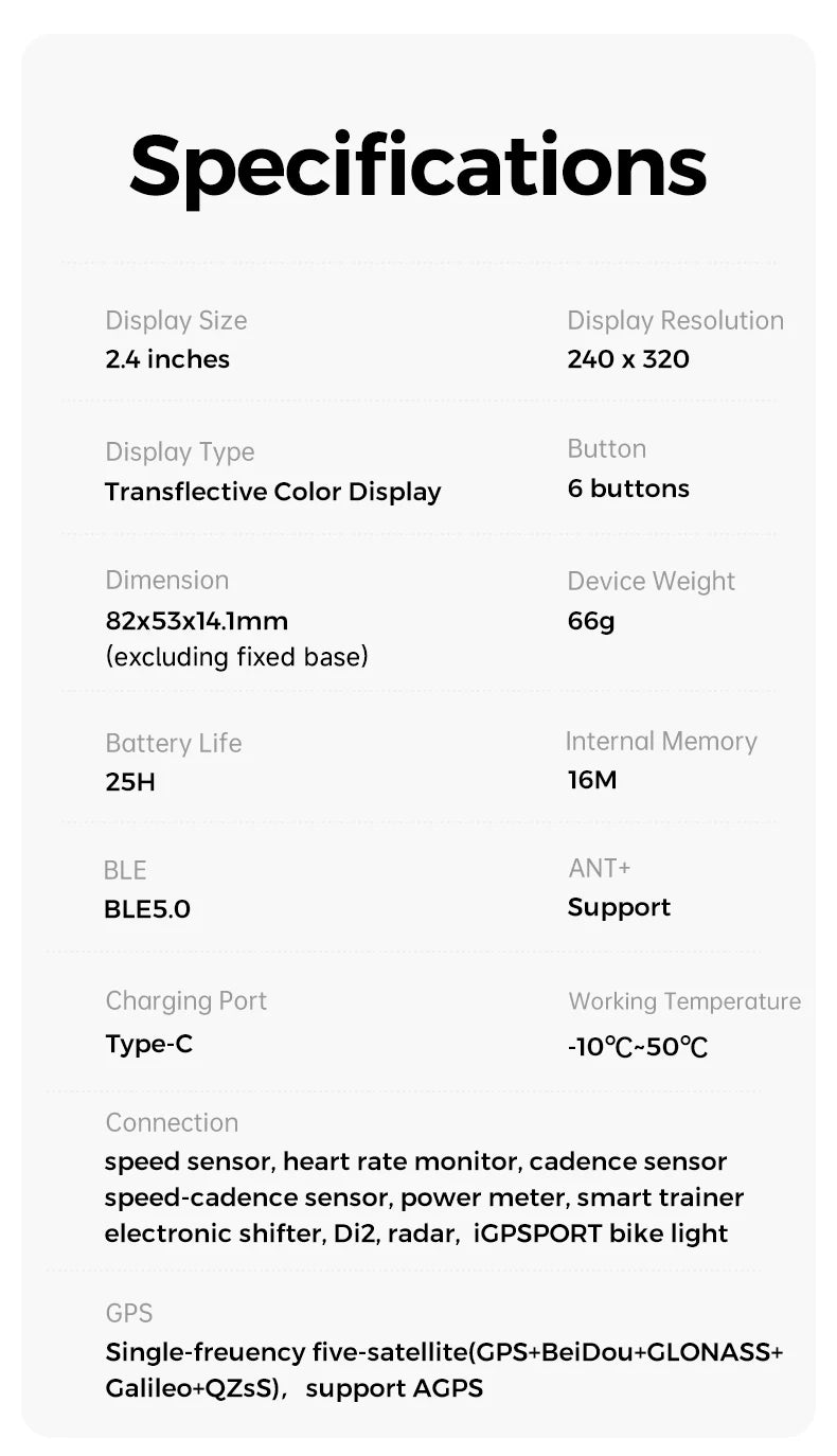 iGPSPORT BSC200S GPS Bike Computer Route Navigation Colorful Screen Wireless Bicycle Speedometer Cycling Odometer