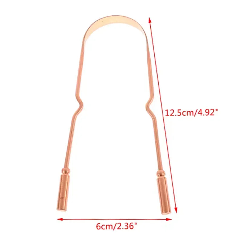1/3Pcs Pure Copper Tongue Scraper With Metal Box Oral Cleaner Brush Fresh Cleaning Hygiene High Quality Tounge Scraper 3 styles