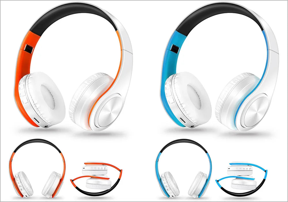 Wireless Bluetooth Stereo Headset Upgrading Sports Overhead Earphone with Mic for Smart Phone TV PC Tablet - Music
