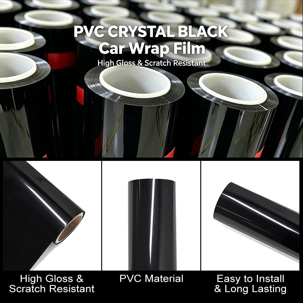 Glossy Black Vinyl Car Wrap Film