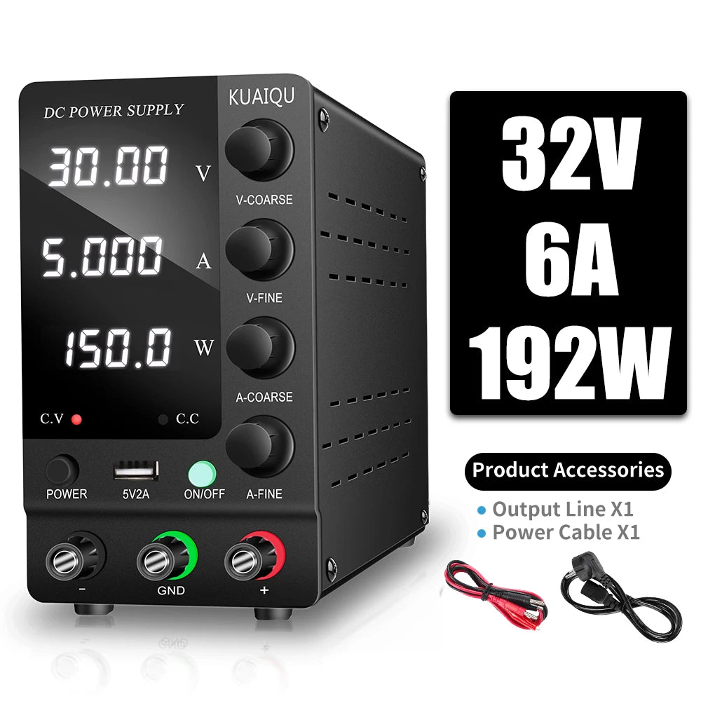 KUAIQU Adjustable DC Bench Power Supply