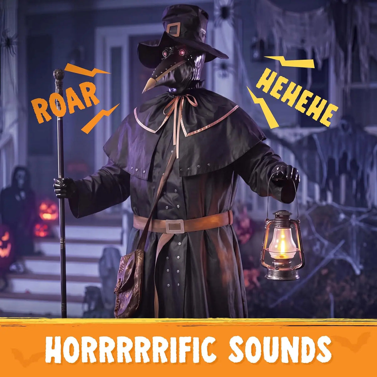 Halloween 75 in Animated Ghost Doctor, Sound Activated with Rotating Head