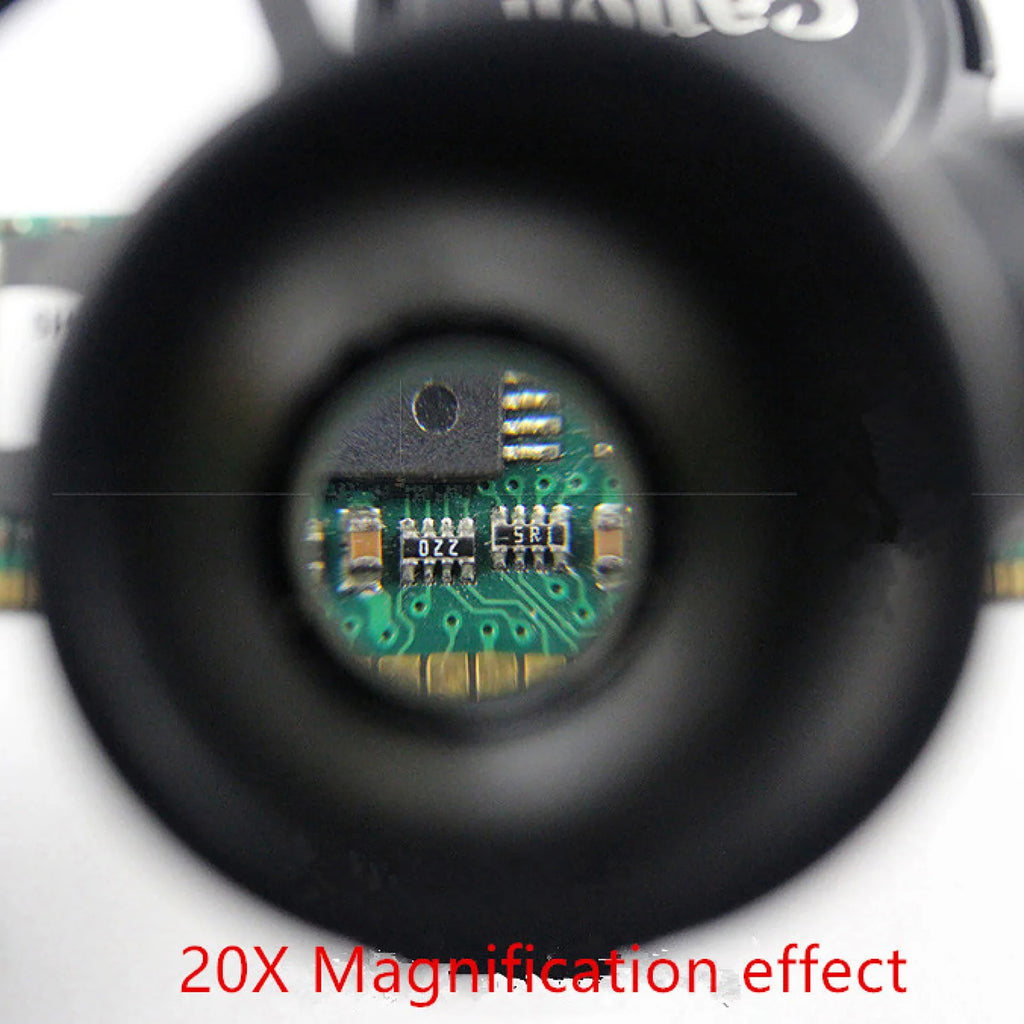 LED Jeweler's Loupe Magnifier, 10X to 25X