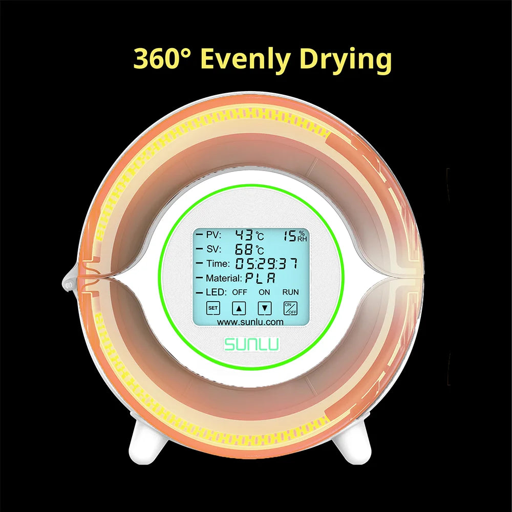 SUNLU S2 3D Filament Dryer with LED Touch Screen, Filament Dry Box