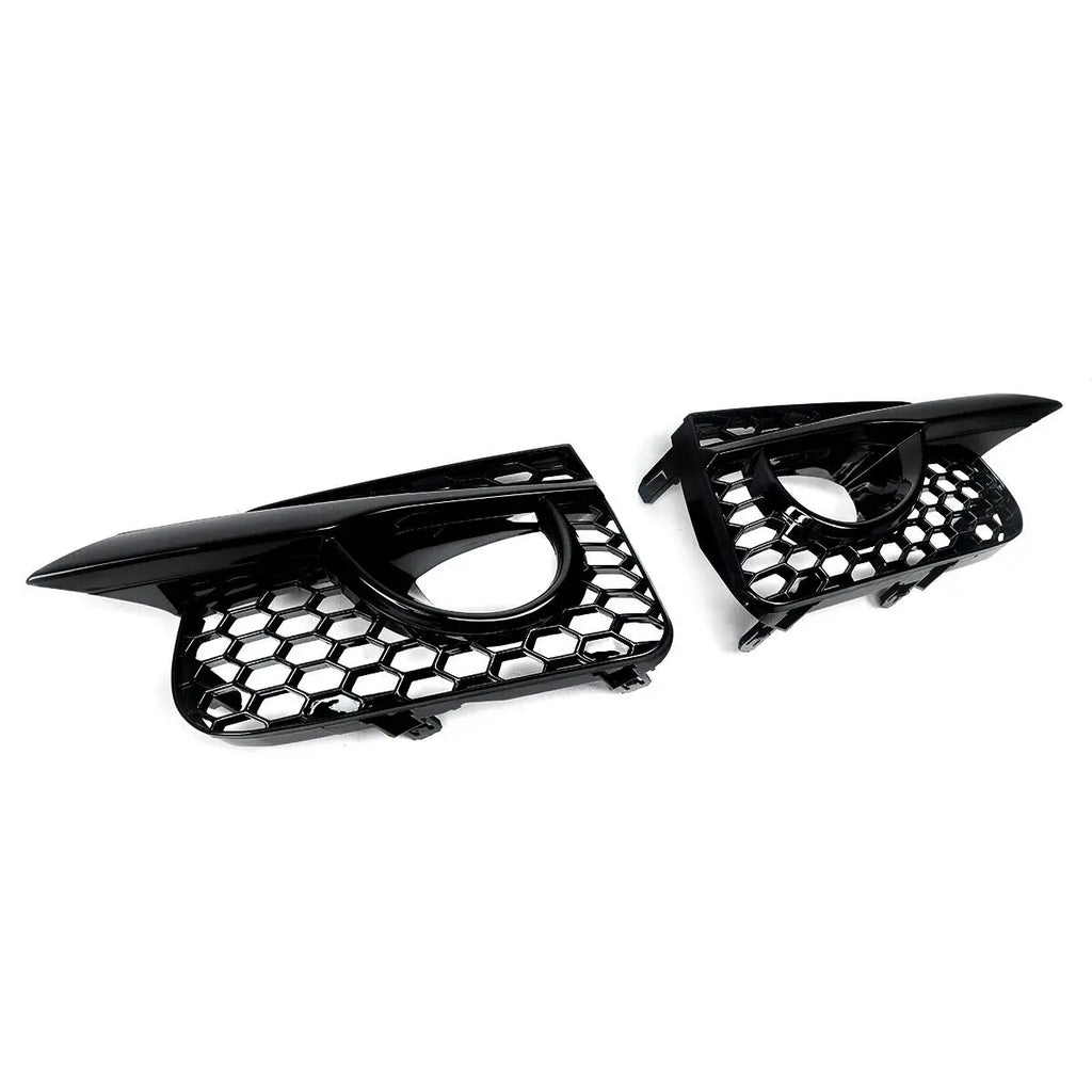 For 2014-2017 Infiniti Q50 Fog Light Grille Covers Honeycomb Style Gloss Black