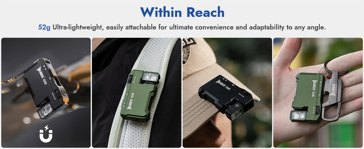 WUBEN G5 Magnetic EDC Keychain Flashlight