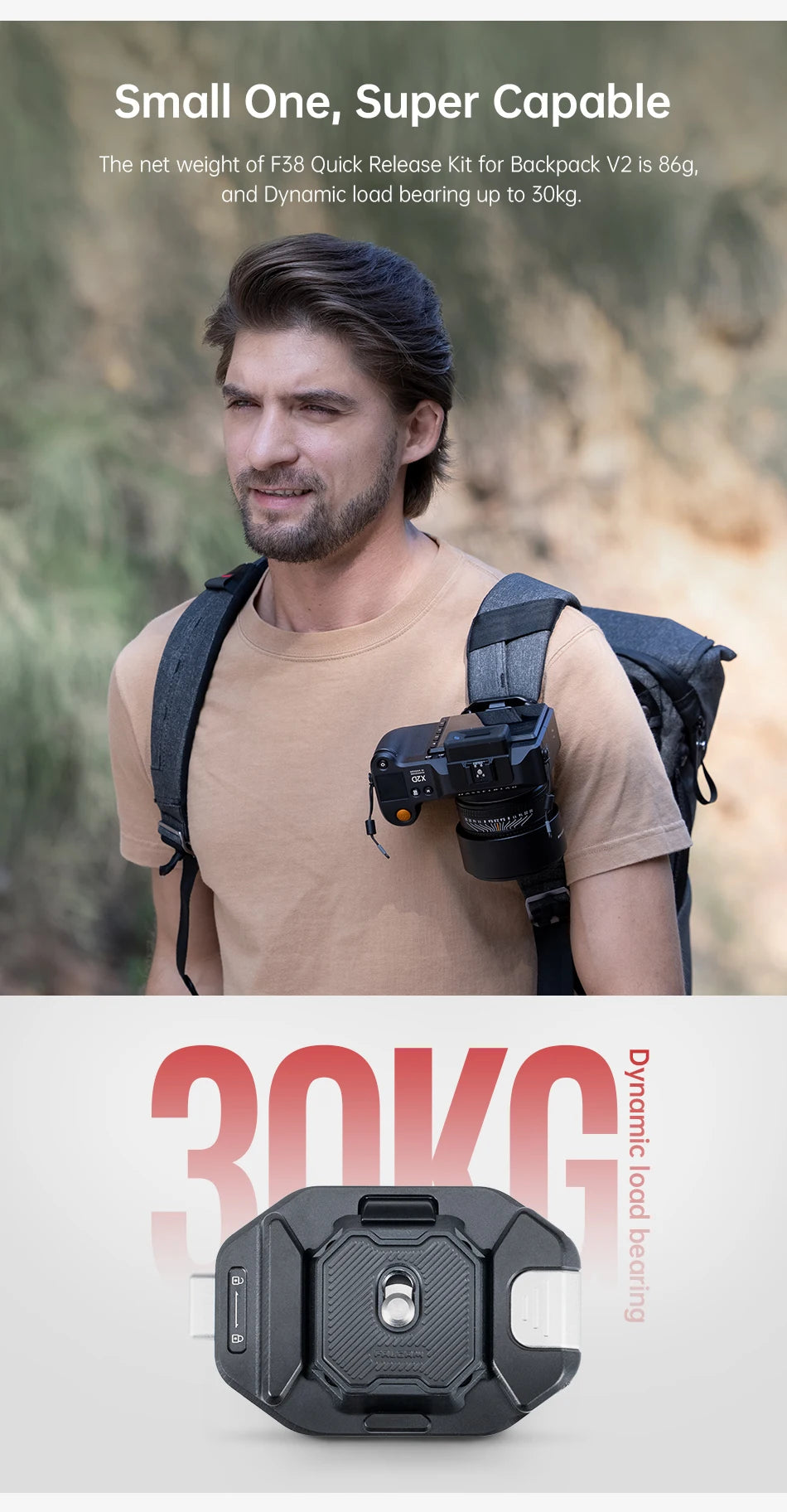 Ulanzi Falcam F38 Quick Release Shoulder Strap /Backpack Base /Kit V2 Compatible With F38 PD Fotopro PGY Quick Release Plate