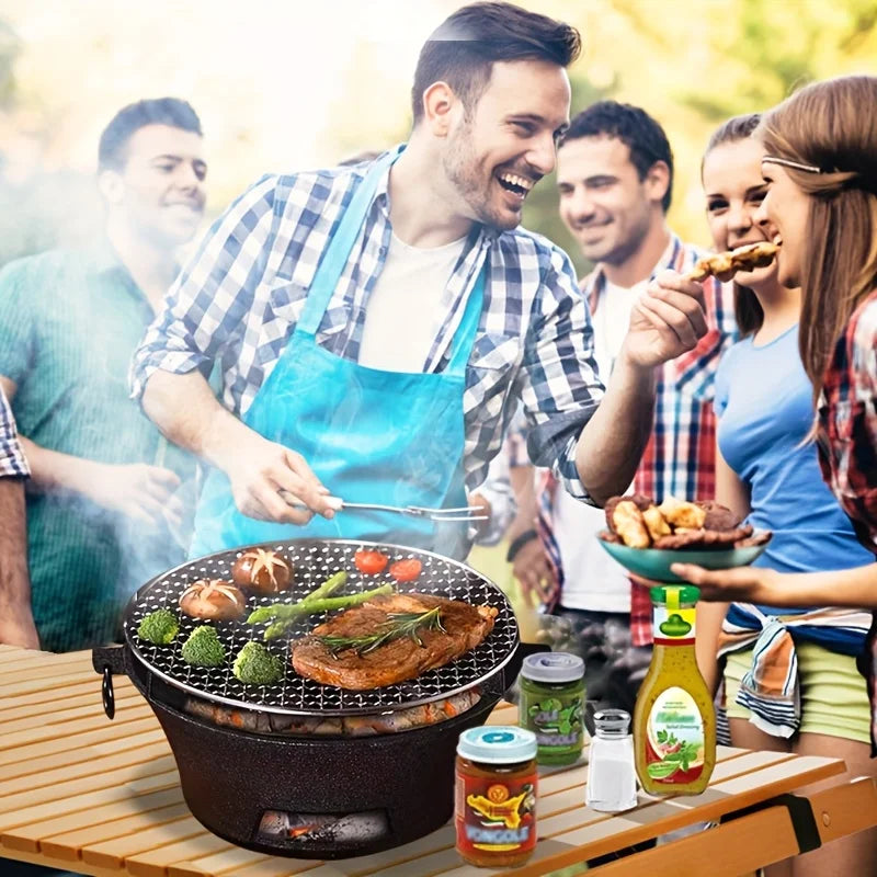 Cast Iron Charcoal Camping Stove for Outdoor Cooking