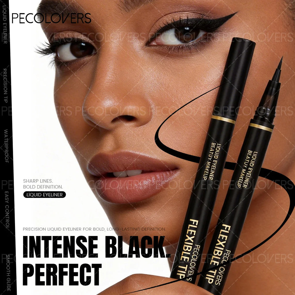 10PCS High-Pigment Black Liquid Eyeliner Kit,Precision Slim Tip Liquid Eye Liner,Fast Drying Transfer-Resistant Formula,No Skipping No Bleeding,Durable All-Day Wear,Suitable for Beginners & Professional Makeup