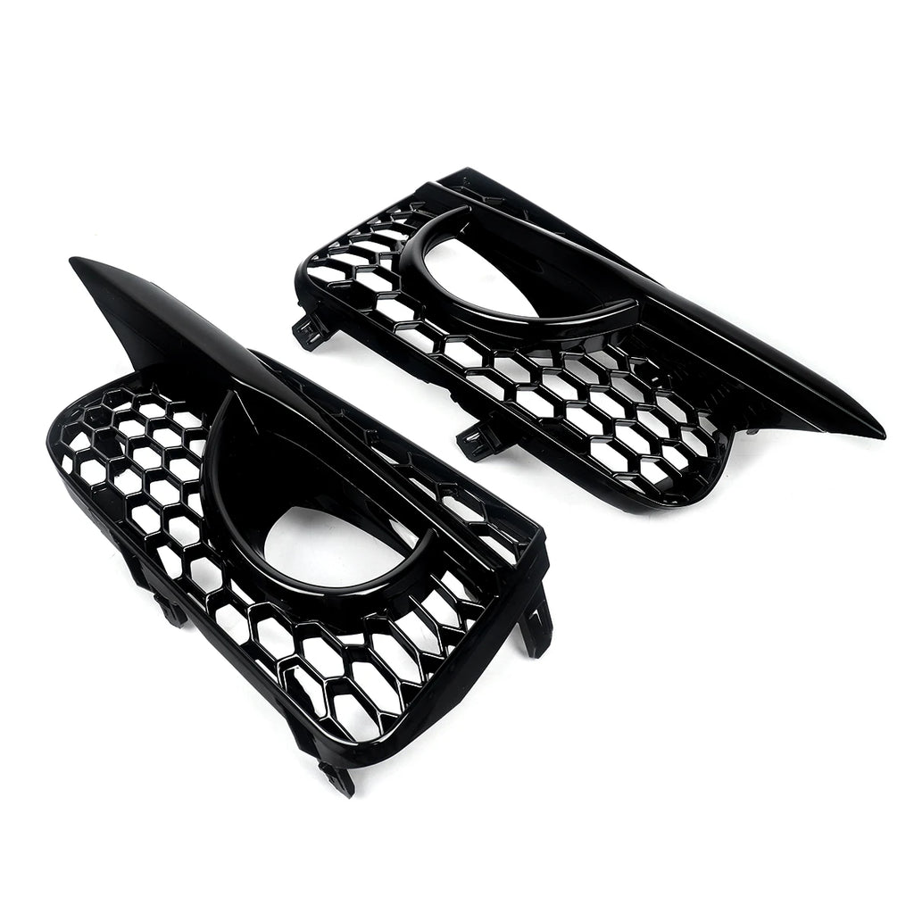 For 2014-2017 Infiniti Q50 Fog Light Grille Covers Honeycomb Style Gloss Black